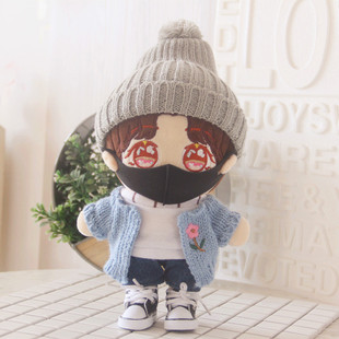 20cm玩偶海绵口罩棉花娃娃立体海绵黑爱豆机场同款口罩