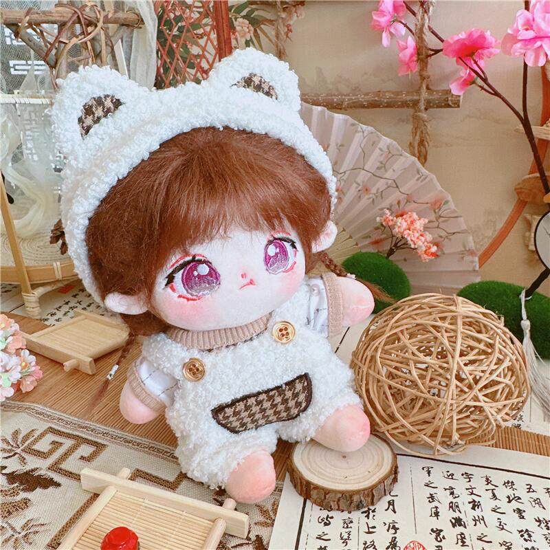 棉花娃娃20cm厘米娃衣服明星公仔正常体胖胖体裸娃暖捏捏小熊套装