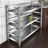 贺雅特厚1毫米304不锈钢承重架厨房置物架超市仓储货架酒店可定制