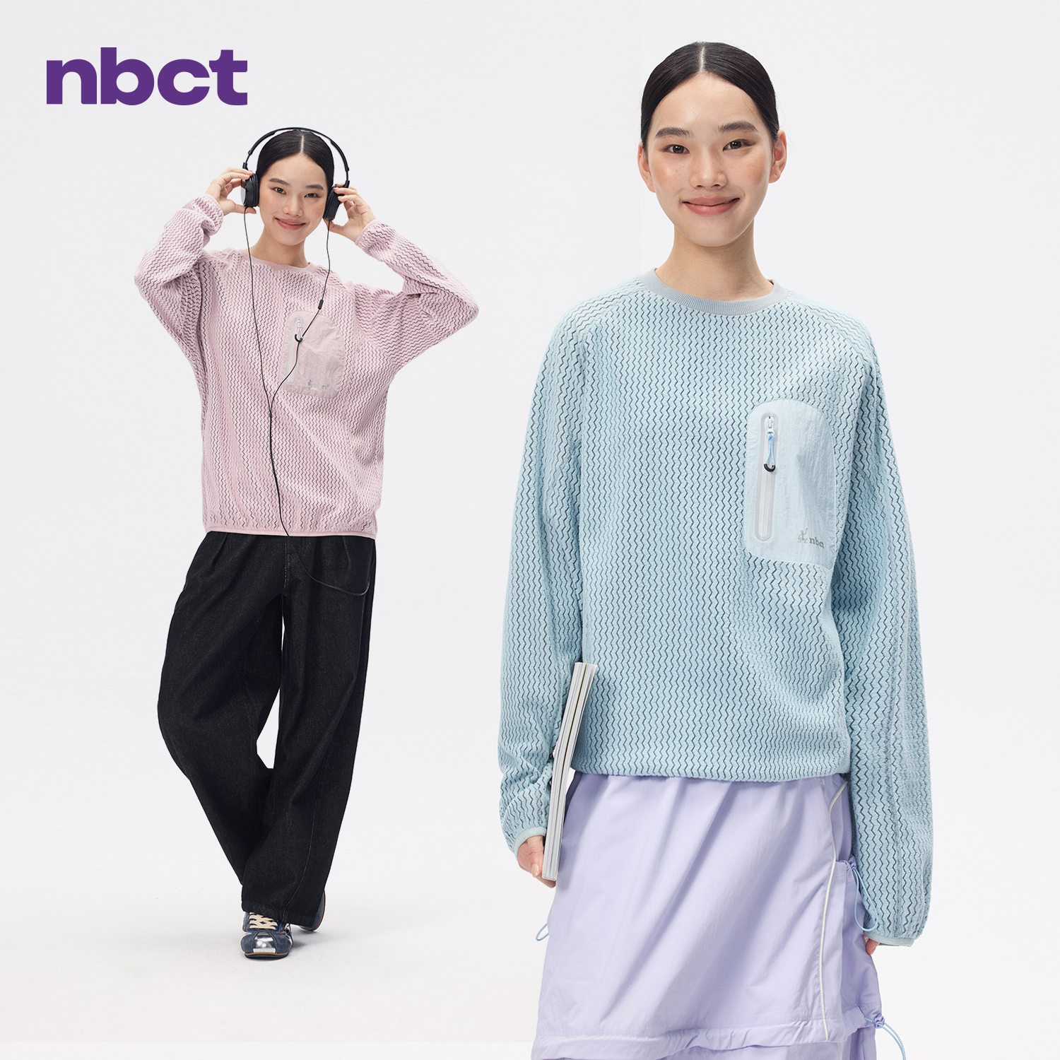 NBCT户外圆领梭织口袋长袖卫衣