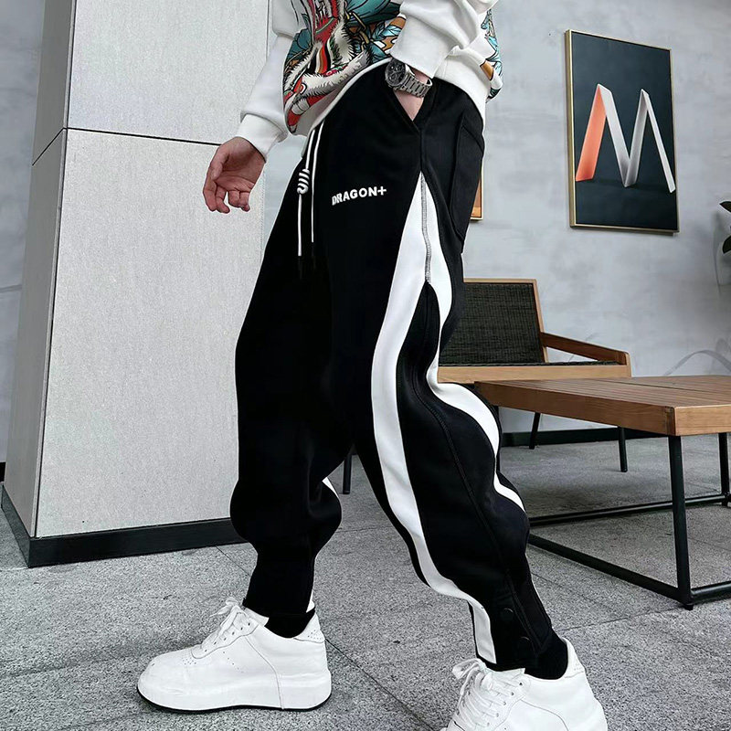 2025秋冬季款男士网红休闲裤子字母卫裤运动裤宽松哈伦裤小脚裤潮,男装,休闲裤,淘宝优惠券,粉丝福利购,淘宝优惠卷