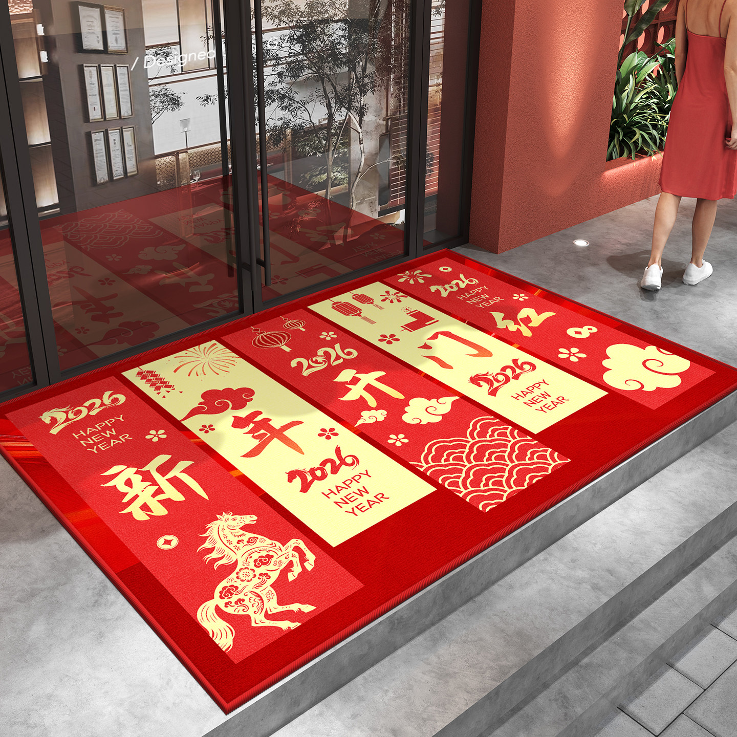 2026明年开业红色地毯周年庆典地垫商铺酒店进门防滑脚垫入户门垫,居家布艺,商业地毯地垫,淘宝优惠券,粉丝福利购,淘宝优惠卷