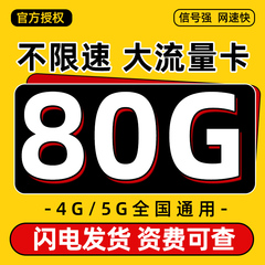 中国电信流量卡纯流量上网卡无线限大流量手机电话卡5g4g全国通用