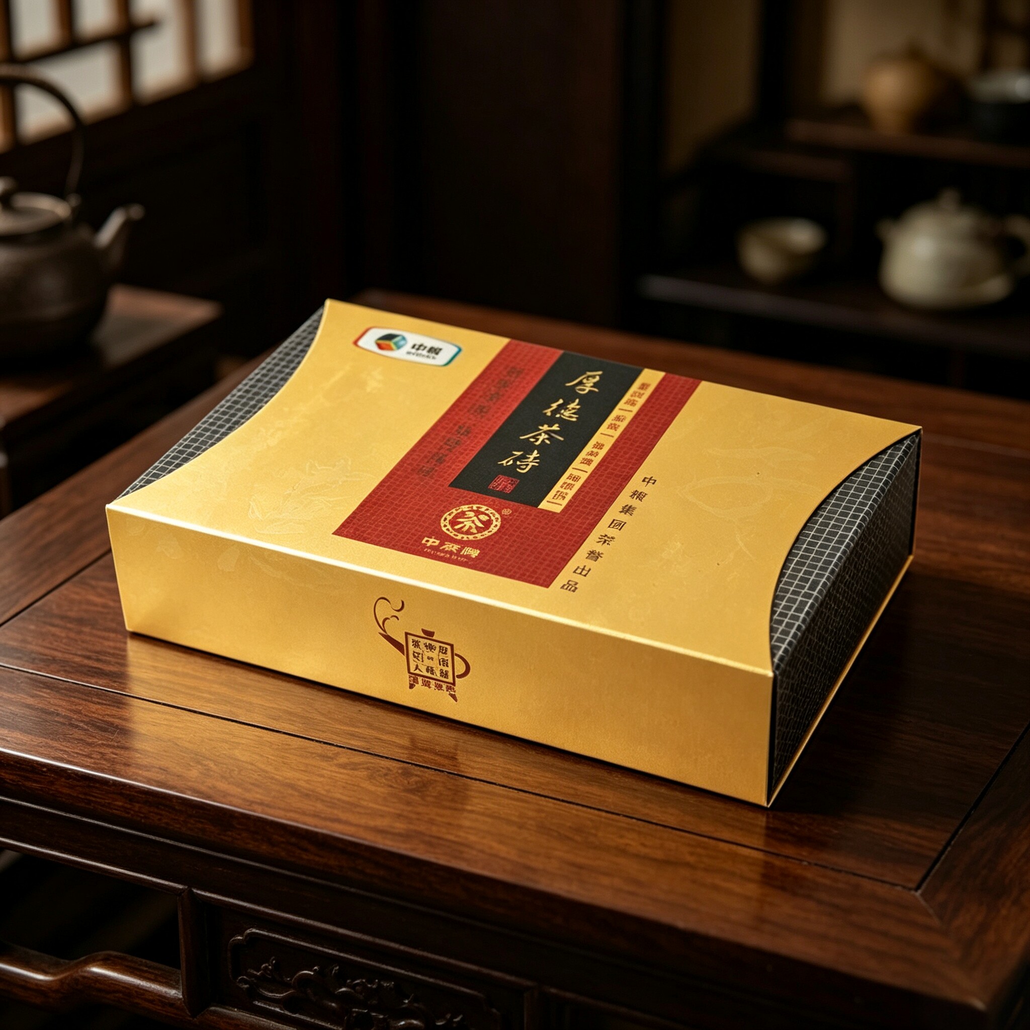 厚德熟砖砖茶中茶熟普