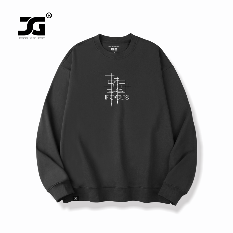 美式简约字母印花无帽卫衣男女