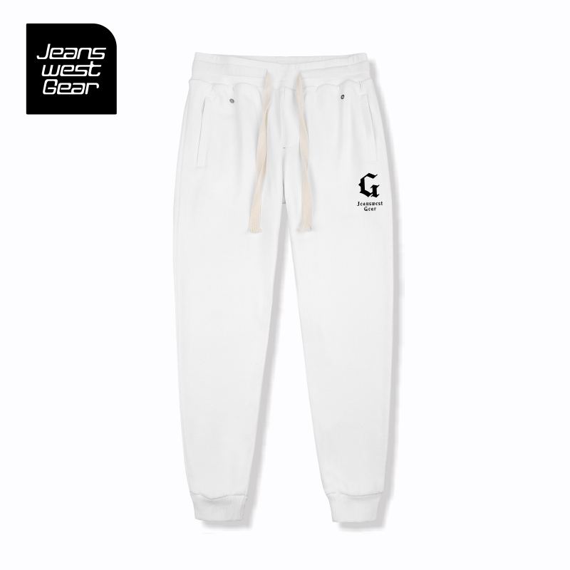 真维斯盖尔大码品牌简约休闲长裤男夏季青少年宽松加大纯棉运动裤