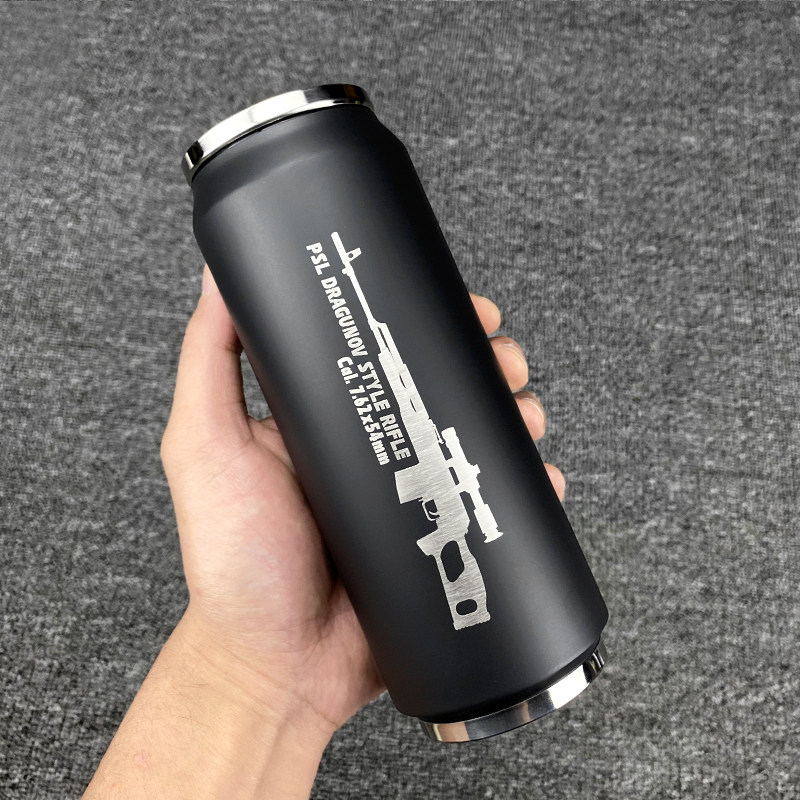创意酷炫保温杯骷髅头图腾易拉罐男女随手杯运动车载水杯子可定制