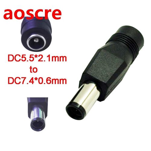 1Pcs Straight New DC7.4*0.6mm Male to DC5.5*2.1mm Female Lap