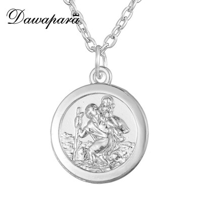 Dawapara Saint Christopher Religious Metal Necklace For Man