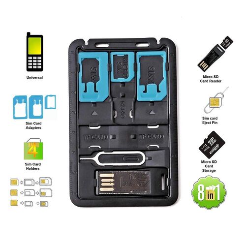 All in One Credit Card Size Slim SIM Adapter kit with TF car