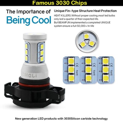 CANBS No Error H16 LED 5202 PS19W PSY24W LED Bulbs for ADI A