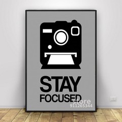 Stay Focused Polaroid Camera Poster 1 Wall Canvas Decoratio