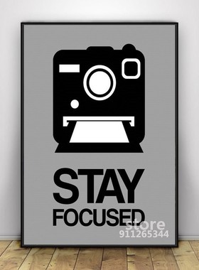 Stay Focused Polaroid Camera Poster 1 Wall Canvas Decoratio