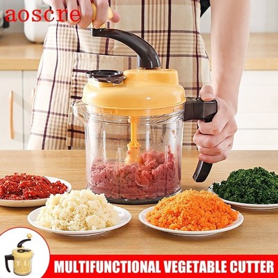 Hand Crank Food Processor Manual Food Chopper Egg Blender Ve
