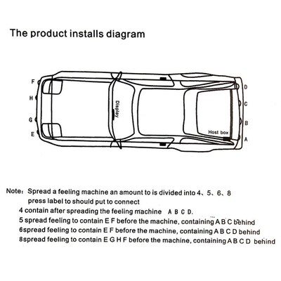 4 Sensors Buzzer Car Parking Sensor System with Audible Alar