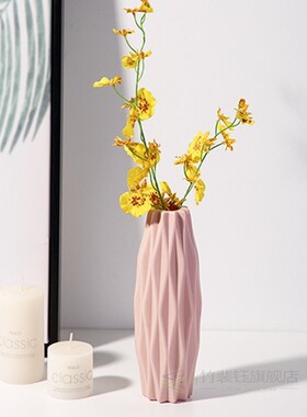 Plastic Flower Vase Decoration Home White Vases Imitation Ce