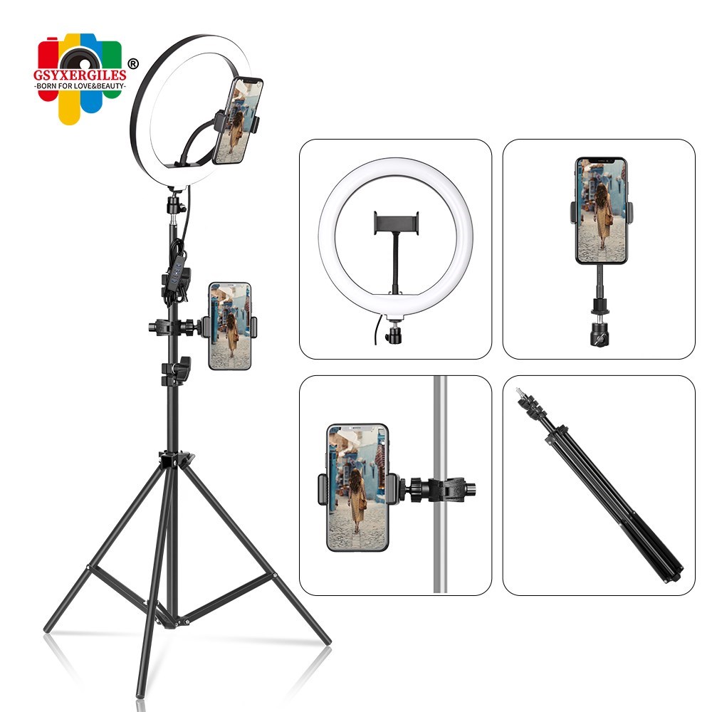 10inch/26cm LED Selfie Ring Light with Tripod Dimmable Ring