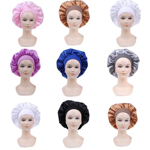 1pc Satin Sleeping Hat Night Sleep Cap Hair Care Bonnet Nigh