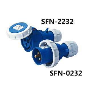 32A 3 pole connector Industrial malefemale plugs SFN-0232/S