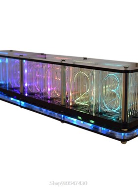 DIY Kits RGB LED Imitate Glow Tube Clock LED Music Spectrum