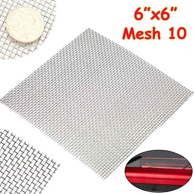 1PC 15x15cm 10  Mesh Woven Wire Cloth Screen Filtration 304
