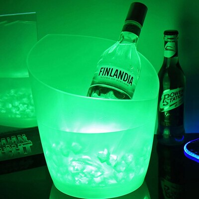 5L Waterdichte Led Kleur Veranderende Plastic Ijsemmer Bars