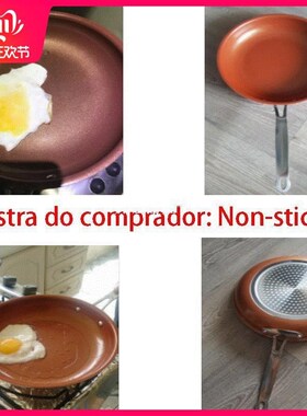 Non-stick Copper Frying Pan Ceramic Induction Chef Pans Sauc