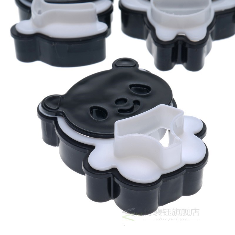 4PCS/set Panda Biscuit Stamp Mold 3D Cookie Plunger Cutter B