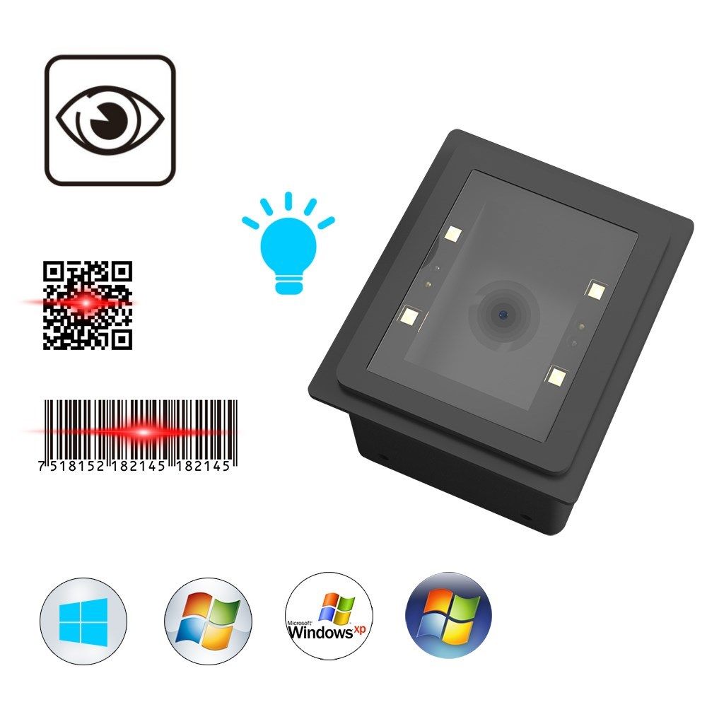 2d embedded qr code pdf-417 data matrix usb wired barcode sc