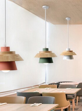 Nordic LED Wood Pendant Lights for Living Room Bedroom Dinin