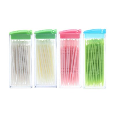 Hot Sale Plastic Healthy Toothpicks 3 Boxes /Set 6.5cm  Toot