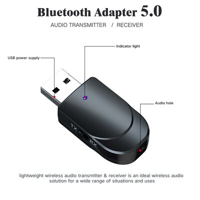 Bluetooth 5.0 Audio Receiver Transmitter Stereo 3.5mm AX SB