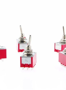 10pcs Toggle switch MTS-402 Red On-On 2 Position 4PDT AC 250