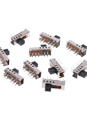 10Pcs SS24E01-G5 Slide Switches Vertical 0.5A 10 Pin 4 Posit