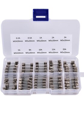 ZLinKJ New 100pcs Glass Tube Fuse 5*20 Fast-blow Glass Fuses