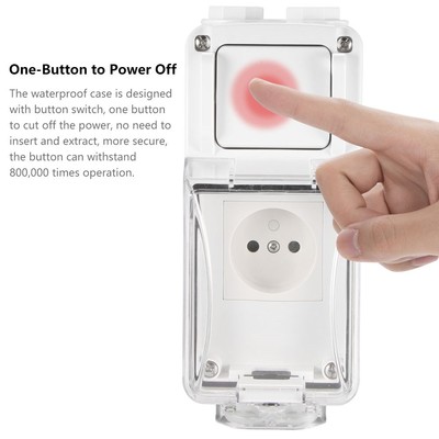 Coswall IP66 Weatherproof Waterproof Outdoor BOX Wall Socket