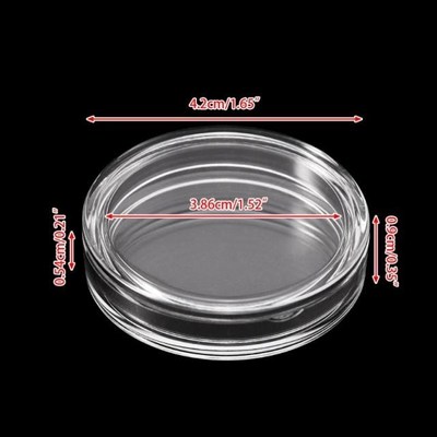 38.6mm Clear Round Acrylic Coin Capsule Storage Box Holder C