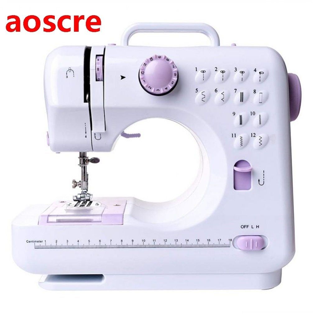 Electric Mini 12 Stitches Sewing Machine Multifunction Doubl