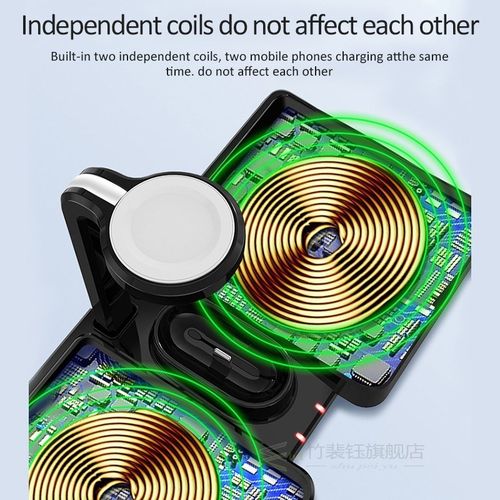 4 in1 Qi Wireless Charger Fast Charger Dock Station For App