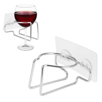 Stemware Rack Stainless Steel Single Wine Glass Rack Suction