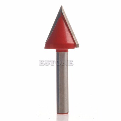 1/4' V Groove Bit CNC 60degree Router Carving Tool Woodworki