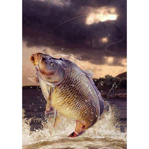 ZOOYA 5D DIY Fish Diamond Painting Koi Fish Full Round Dril