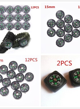 12Pcs 12/15/20 Mm Mini Knop Kompassen Draagbare Handheld Out