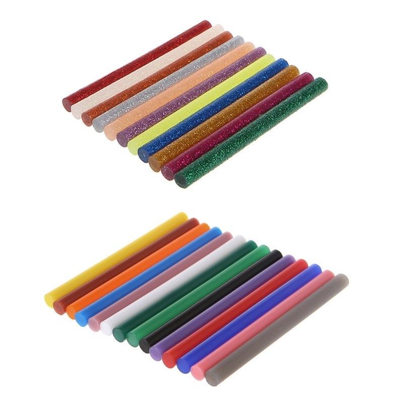 14 PCS Hot Melt Glue Stick Mix Color 7 mm Viscosity is
