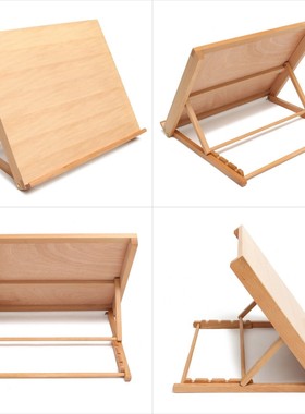 Wooden Drawing Table Portable Sketch Bookshelf Wood Stand De