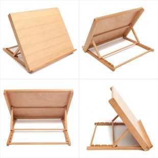 Wooden Drawing Table Portable Sketch Bookshelf Wood Stand De