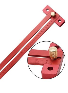 Aluminum Alloy Crossed Ruler Woodworking T Type Scriber Wood