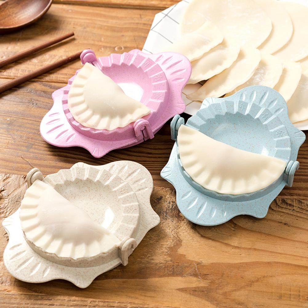 DIY Dumplings Maker Tool Wheat Straw Jiaozi Pierogi Mold Dum