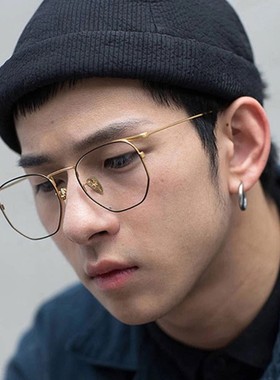 Metal Polygonal Anti-blue Light Blocking Glasses Women Men O