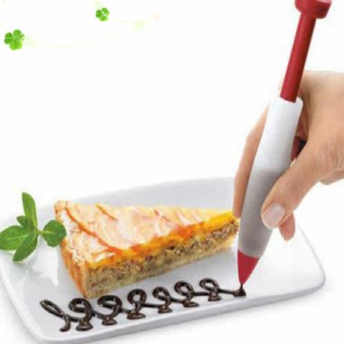 1Pcs Pastry Cream Chocolate Decorating Syringe Silicone Plat